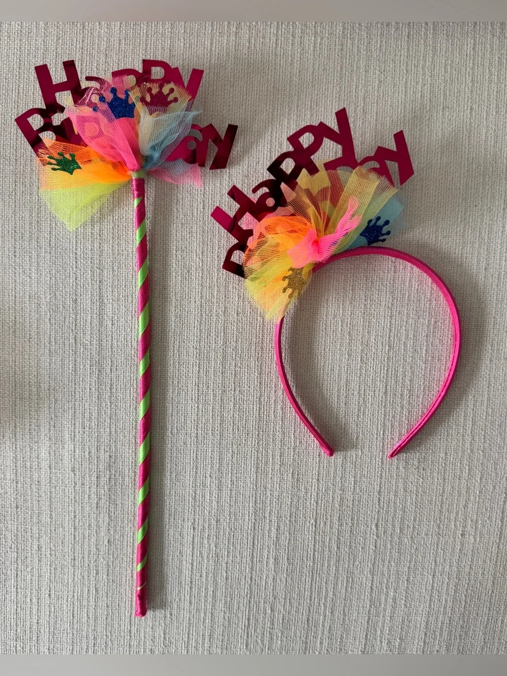 Princess Expressions - Birthday Girl Tutu Poms with Wand & Headband Size 3-6